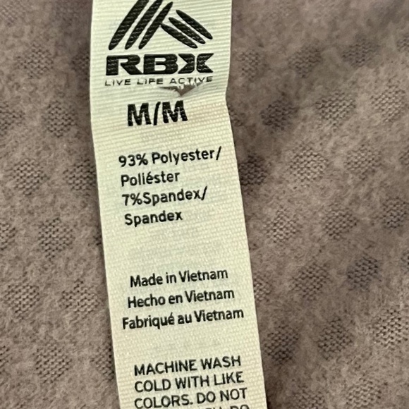 BRAND NEW RBX Active Half Zip Fleece Lined ActiveTop, Size Medium - Picture 4 of 6